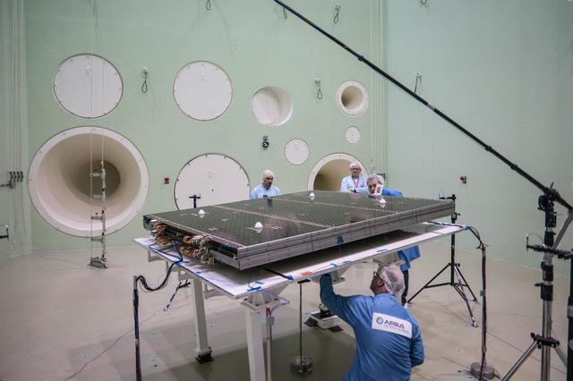 NASA image: ESA testing Orion solar wing panel