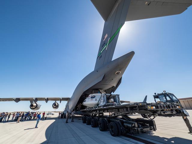 NASA image: Preparing for final drop test in Yuma