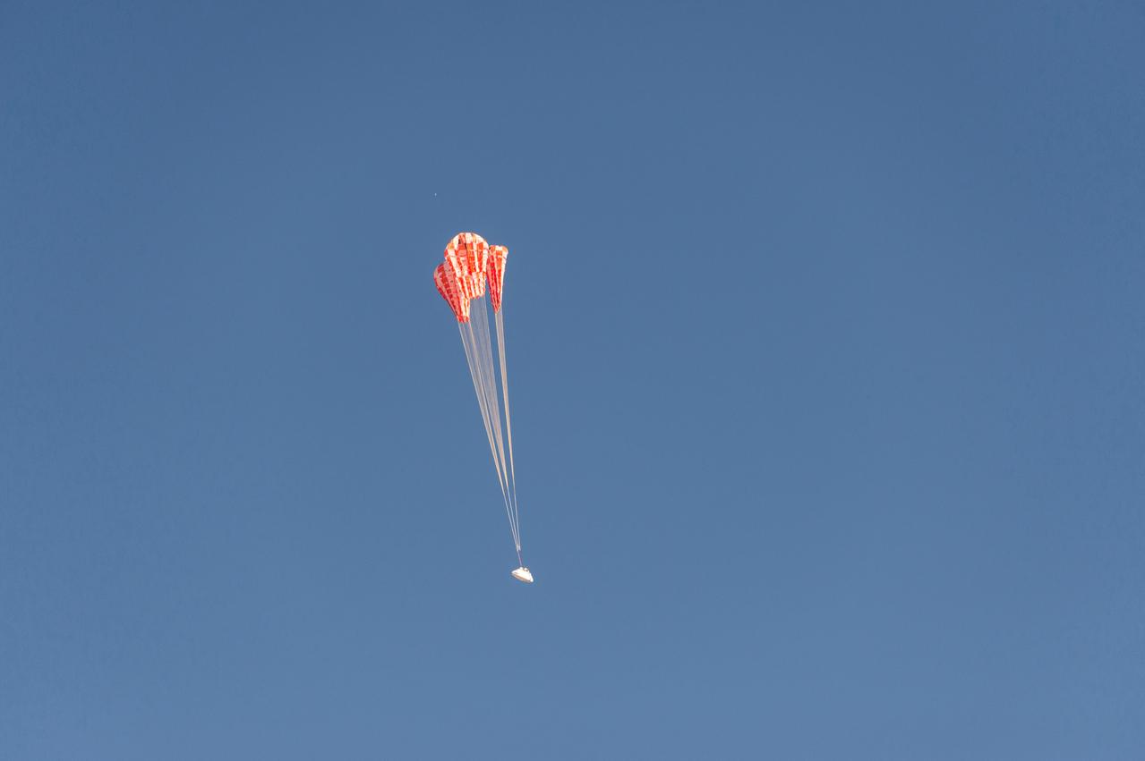NASA has completes the final test to qualify Orion’s parachute system for flights with astronauts, checking off an important milestone on the path to send humans on missions to the Moon and beyond on Sept. 12, 2018...Over the course of eight tests at the U.S. Army’s Yuma Proving Ground in Arizona, engineers have evaluated the performance of Orion’s parachute system during normal landing sequences as well as several failure scenarios and a variety of potential aerodynamic conditions to ensure astronauts can return safely from deep space missions.