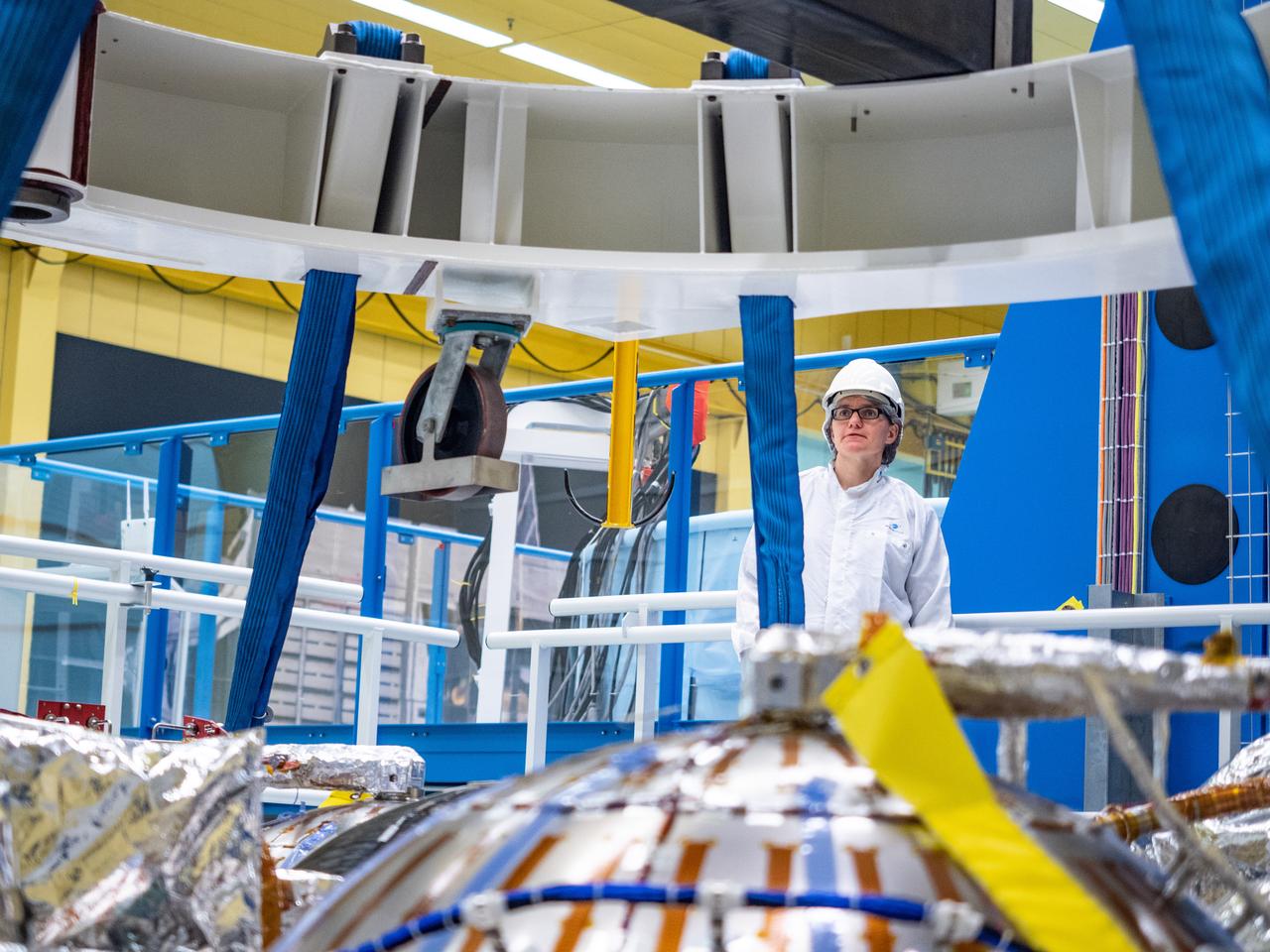 Technicians at the Airbus facility in Bremen, Germany weigh the European Service Module on Oct. 31, 2018 ahead of shipment to Kennedy Space Center. The service module will depart Germany on November 5th, 2018 and will arrive in the U.S. on November 6...For the first time, NASA will use a European-built system as a critical element to power an American spacecraft, extending the international cooperation of the International Space Station into deep space. The European Service Module is a unique collaboration across space agencies and industry including ESA’s prime contractor, Airbus, and 10 European countries. The completion of service module work in Europe and shipment to Kennedy signifies a major milestone toward NASA’s human deep space exploration missions to the Moon and beyond.