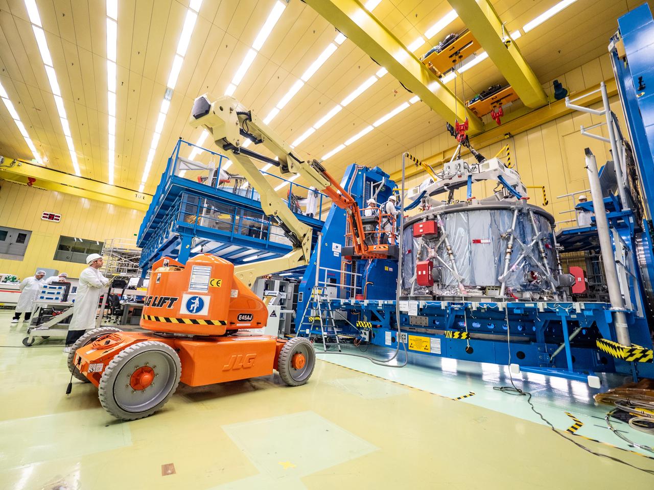 Technicians at the Airbus facility in Bremen, Germany prepare the European Service Module for shipment to Kennedy Space Center on Nov. 1, 2018. The service module will depart Germany on November 5, 2018 and will arrive in the U.S. on November 6...For the first time, NASA will use a European-built system as a critical element to power an American spacecraft, extending the international cooperation of the International Space Station into deep space. The European Service Module is a unique collaboration across space agencies and industry including ESA’s prime contractor, Airbus, and 10 European countries. The completion of service module work in Europe and shipment to Kennedy signifies a major milestone toward NASA’s human deep space exploration missions to the Moon and beyond.