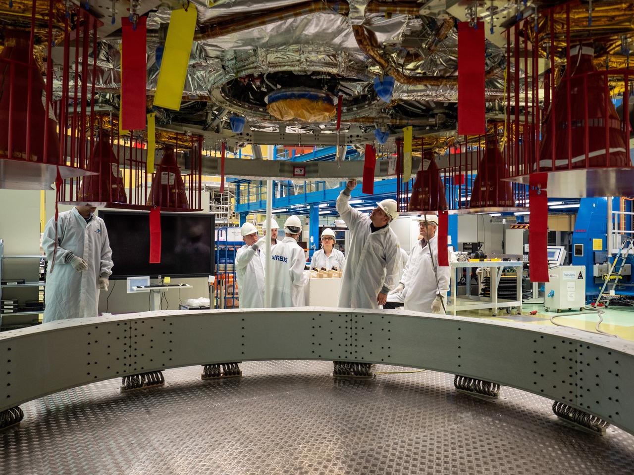 Technicians at the Airbus facility in Bremen, Germany prepare the European Service Module for shipment to Kennedy Space Center on Nov. 1, 2018. The service module will depart Germany on November 5, 2018 and will arrive in the U.S. on November 6...For the first time, NASA will use a European-built system as a critical element to power an American spacecraft, extending the international cooperation of the International Space Station into deep space. The European Service Module is a unique collaboration across space agencies and industry including ESA’s prime contractor, Airbus, and 10 European countries. The completion of service module work in Europe and shipment to Kennedy signifies a major milestone toward NASA’s human deep space exploration missions to the Moon and beyond.