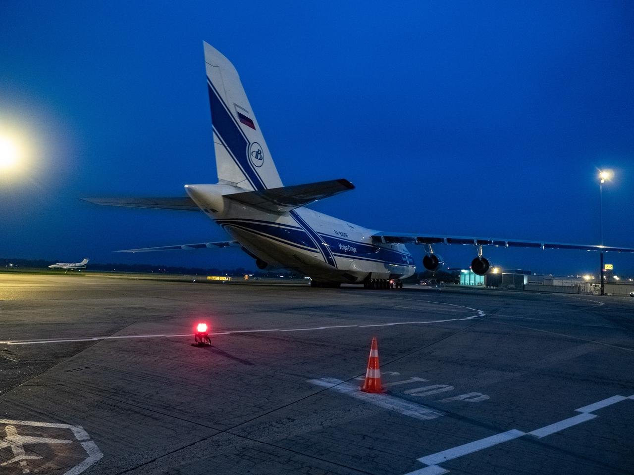 Orion's European Service Module is loaded on the Antonov airplane in Bremen, Germany on Nov. 5, 2018 for transport to Kennedy Space Center...For the first time, NASA will use a European-built system as a critical element to power an American spacecraft, extending the international cooperation of the International Space Station into deep space. The European Service Module is a unique collaboration across space agencies and industry including ESA’s prime contractor, Airbus, and 10 European countries. The completion of service module work in Europe and shipment to Kennedy signifies a major milestone toward NASA’s human deep space exploration missions to the Moon and beyond.