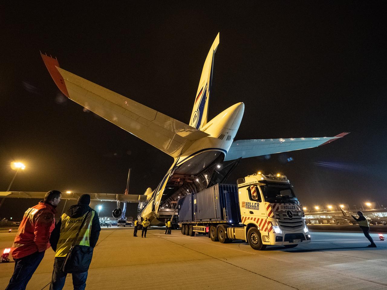 Orion's European Service Module is loaded on the Antonov airplane in Bremen, Germany on Nov. 5, 2018 for transport to Kennedy Space Center...For the first time, NASA will use a European-built system as a critical element to power an American spacecraft, extending the international cooperation of the International Space Station into deep space. The European Service Module is a unique collaboration across space agencies and industry including ESA’s prime contractor, Airbus, and 10 European countries. The completion of service module work in Europe and shipment to Kennedy signifies a major milestone toward NASA’s human deep space exploration missions to the Moon and beyond.