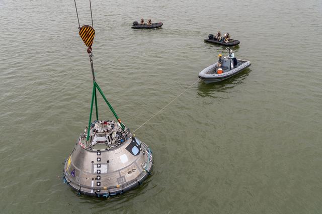 NASA image: Orion's Crew Module Uprighting System Test