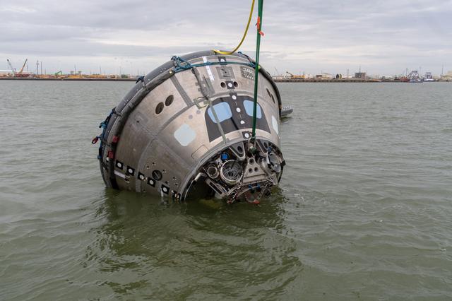 NASA image: Orion's Crew Module Uprighting System Test