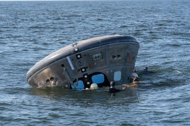 NASA image: Orion's Crew Module Uprighting System Test