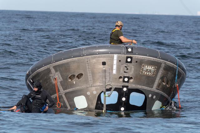 NASA image: Orion's Crew Module Uprighting System Test