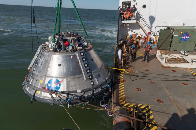 NASA image: Orion's Crew Module Uprighting System Test