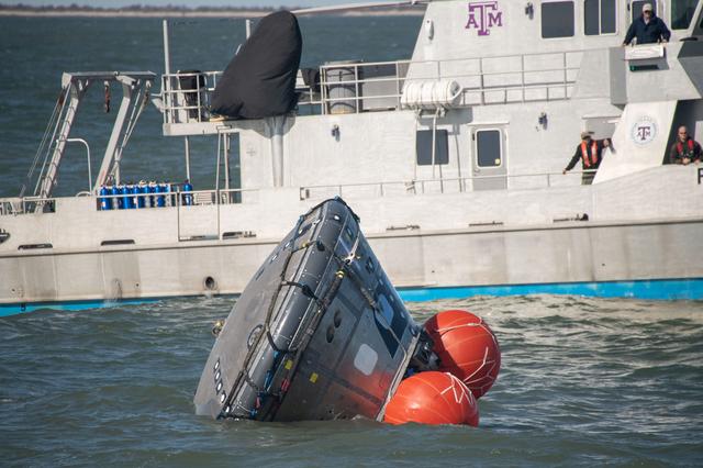 NASA image: Orion's Crew Module Uprighting System Test