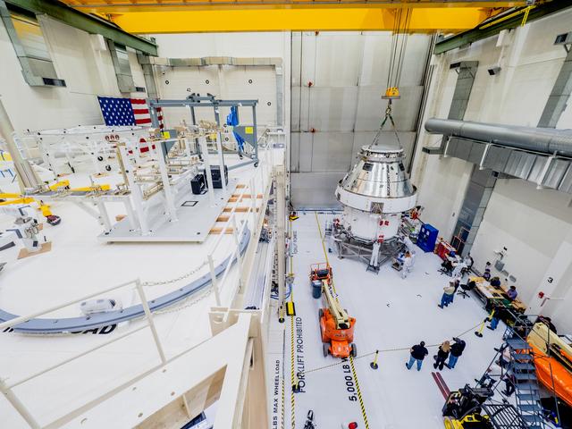 NASA image: Orion Moved from Assembly Stand Ahead of Shipment to Ohio for Te