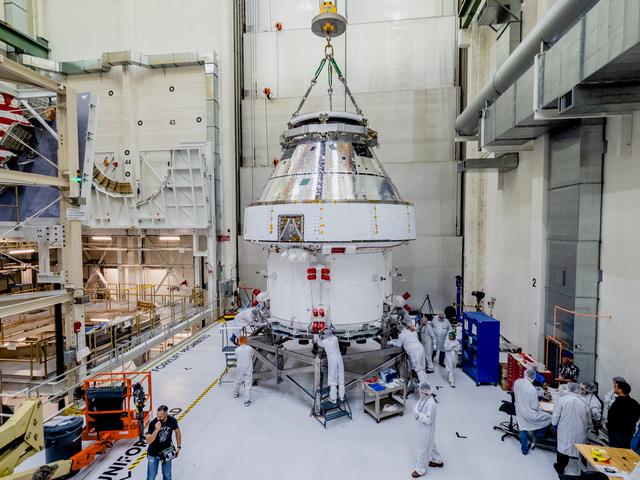 NASA image: Orion Moved from Assembly Stand Ahead of Shipment to Ohio for Te
