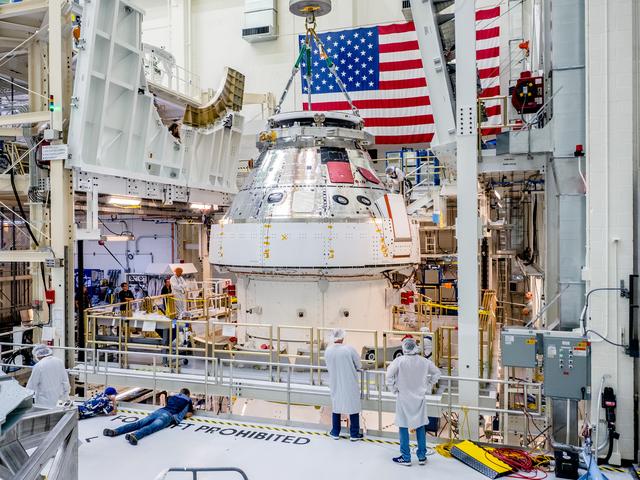 NASA image: Orion Moved from Assembly Stand Ahead of Shipment to Ohio for Te