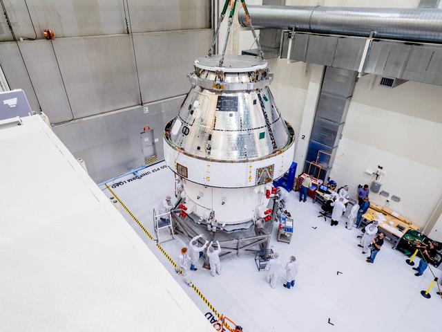 NASA image: Orion Moved from Assembly Stand Ahead of Shipment to Ohio for Te