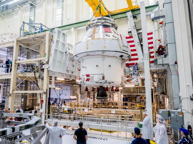 NASA image: Orion Moved from Assembly Stand Ahead of Shipment to Ohio for Te