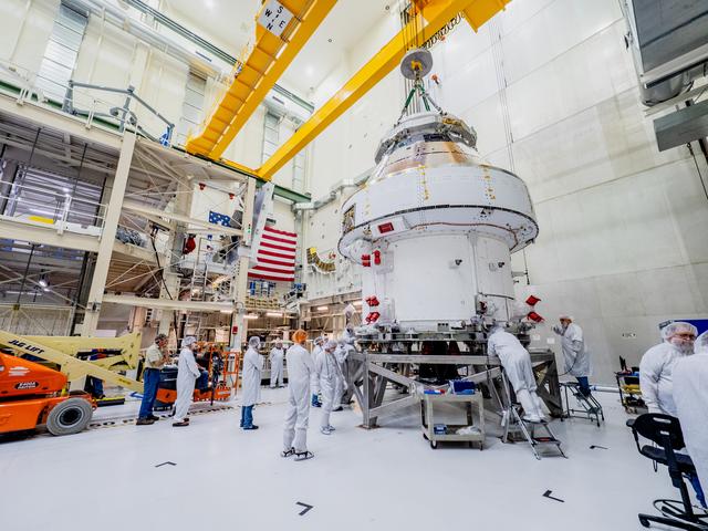 NASA image: Orion Moved from Assembly Stand Ahead of Shipment to Ohio for Te