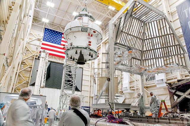 NASA image: Orion Spacecraft for Artemis I Prepared for Thermal Test at NASA