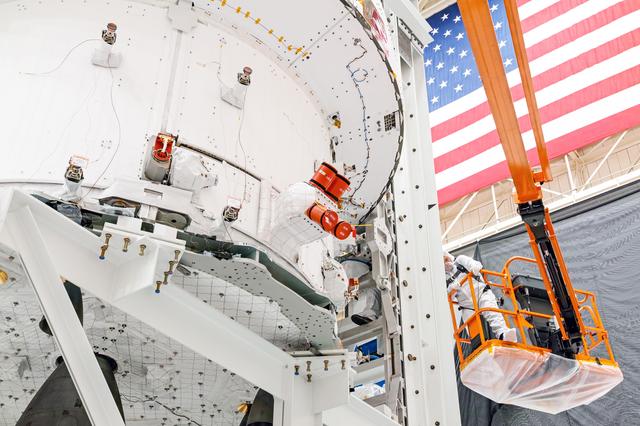 NASA image: Orion Spacecraft for Artemis I Prepared for Thermal Test at NASA
