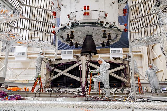 NASA image: Orion Spacecraft for Artemis I Prepared for Thermal Test at NASA