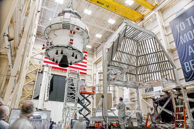 NASA image: Orion Spacecraft for Artemis I Prepared for Thermal Test at NASA