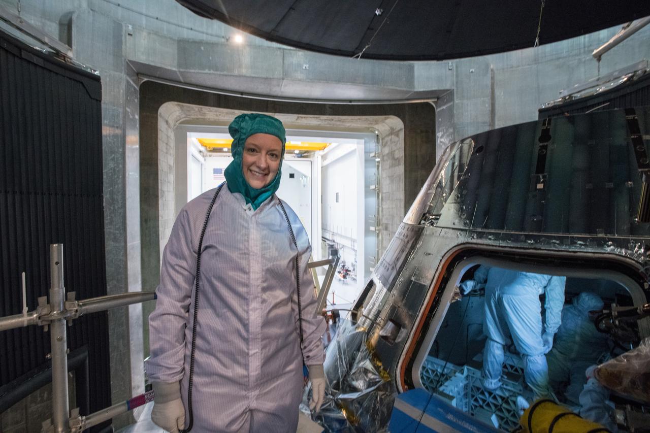 Glenn Research Center's Neil A. Armstrong Test Facility (formerly Plum Brook Station) in Ohio houses the world’s largest space simulation vacuum chamber where the Orion spacecraft, shown here on March 12, 2020, was rigorously tested for Artemis missions to the Moon.