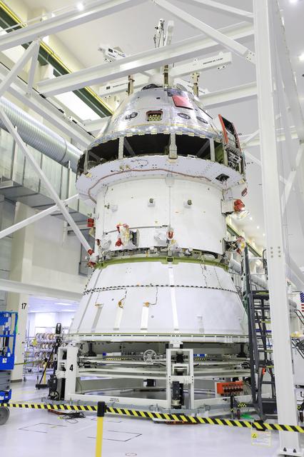NASA image: Orion Spacecraft Adapter (SA) Cone Install