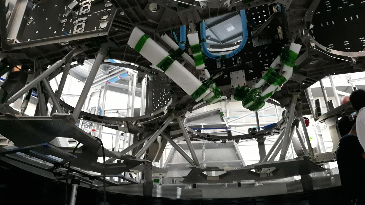 This structure, shown on Aug. 27, 2020, is the frame and base for the European Service Module, part of NASA’s Orion spacecraft that will return humans to the Moon...Built in Turin, Italy, at Thales Alenia Space, this is the third such structure to roll out of production. However, this one is extra special, as it will fly the first woman and next man to land on the Moon and return on the Artemis III mission.