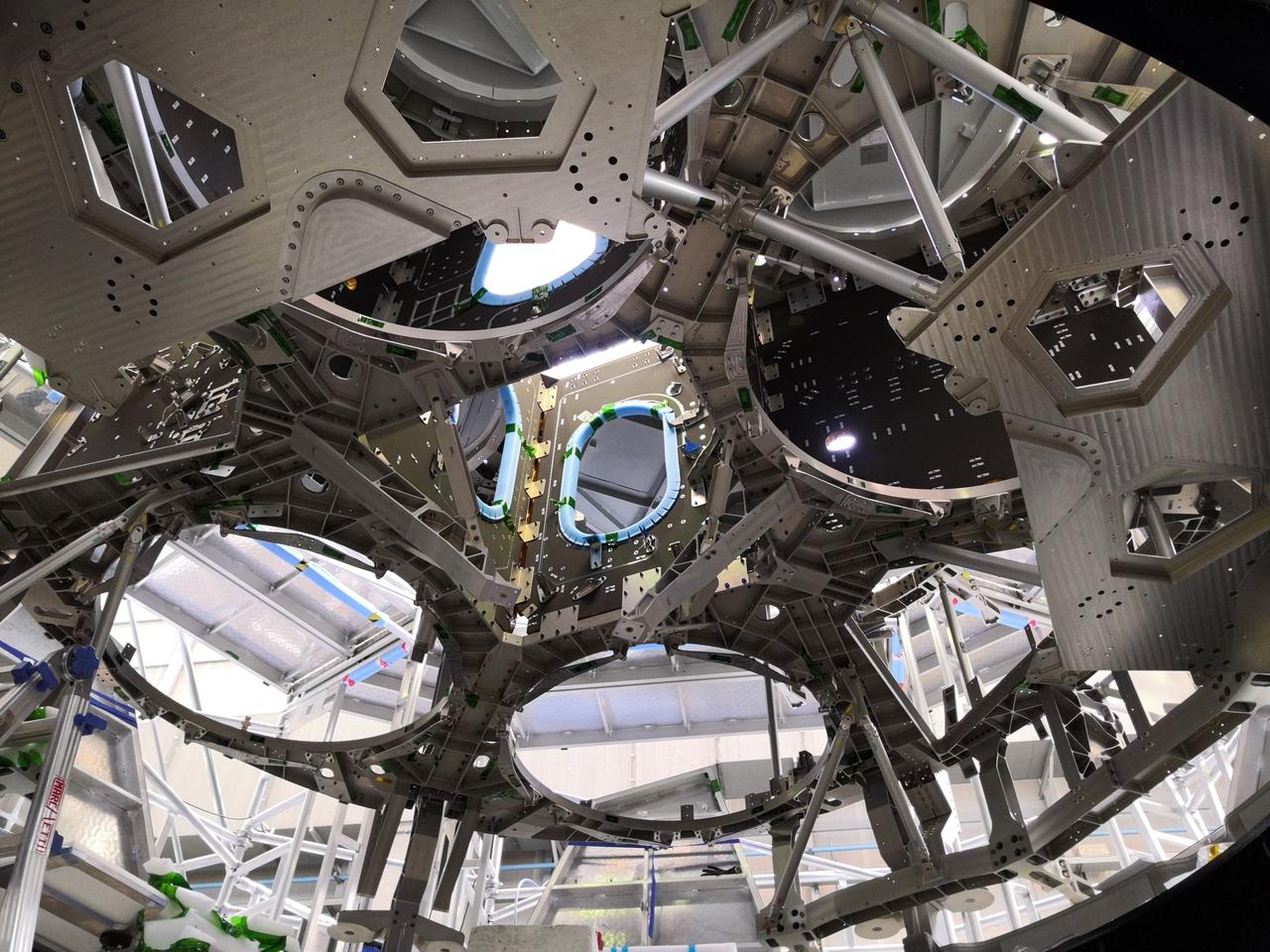 This structure. shown on Sept. 3, 2020, is the frame and base for the European Service Module, part of NASA’s Orion spacecraft that will return humans to the Moon...Built in Turin, Italy, at Thales Alenia Space, this is the third such structure to roll out of production. However, this one is extra special, as it will fly the first woman and next man to land on the Moon and return on the Artemis III mission.
