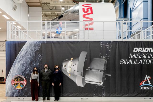 Orion Program Manager Cathy Koerner, visits the Orion Mission Si