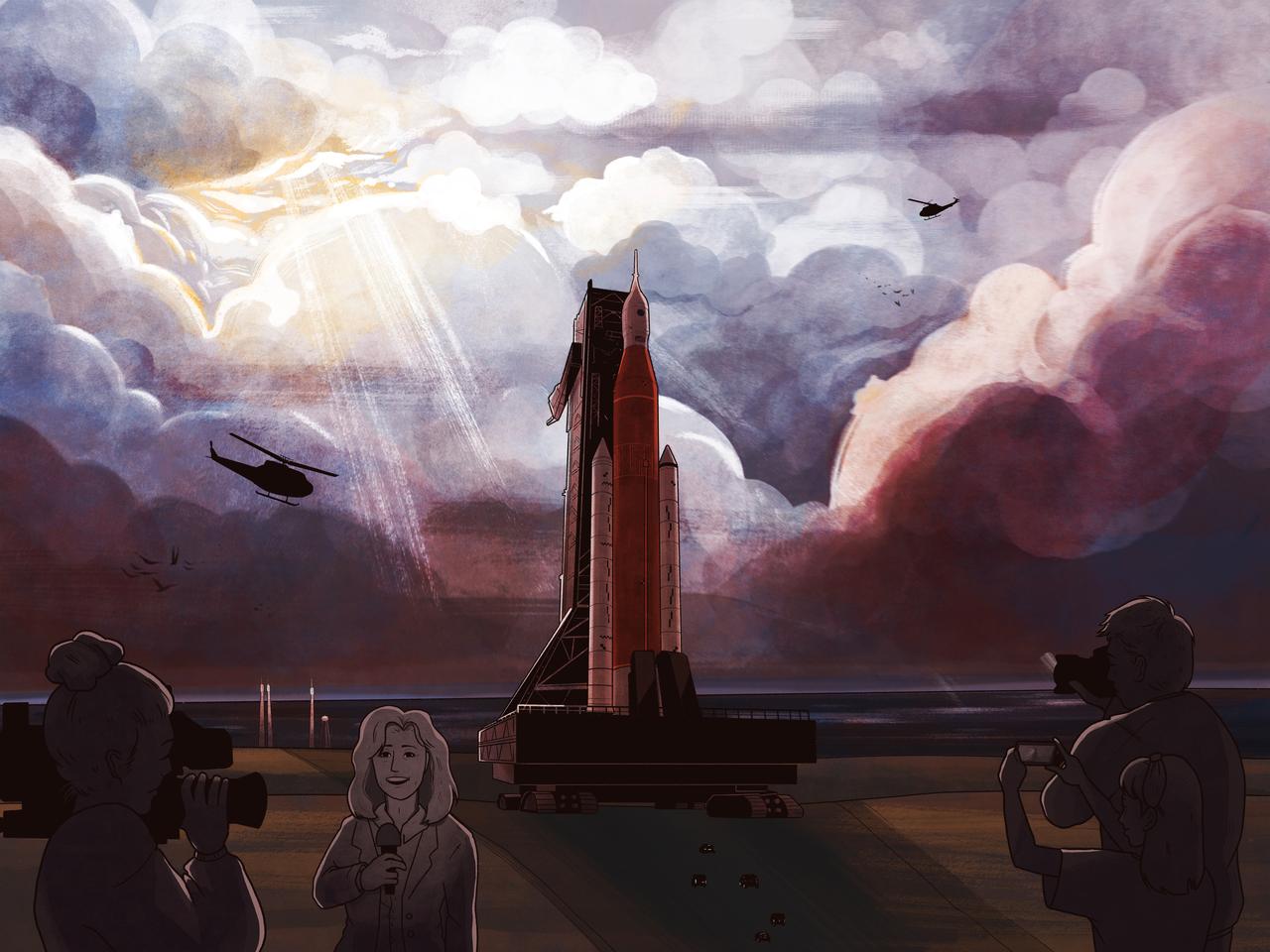 With Artemis, NASA is going back to the Moon. And we want you to come along!..You Are Going, illustrated by former NASA intern Shane Tolentino, shares a glimpse into future Artemis missions. Learn all about the elements that will help make Artemis possible: the powerful Space Launch System rocket, the Orion spacecraft, the Gateway, and so much more.