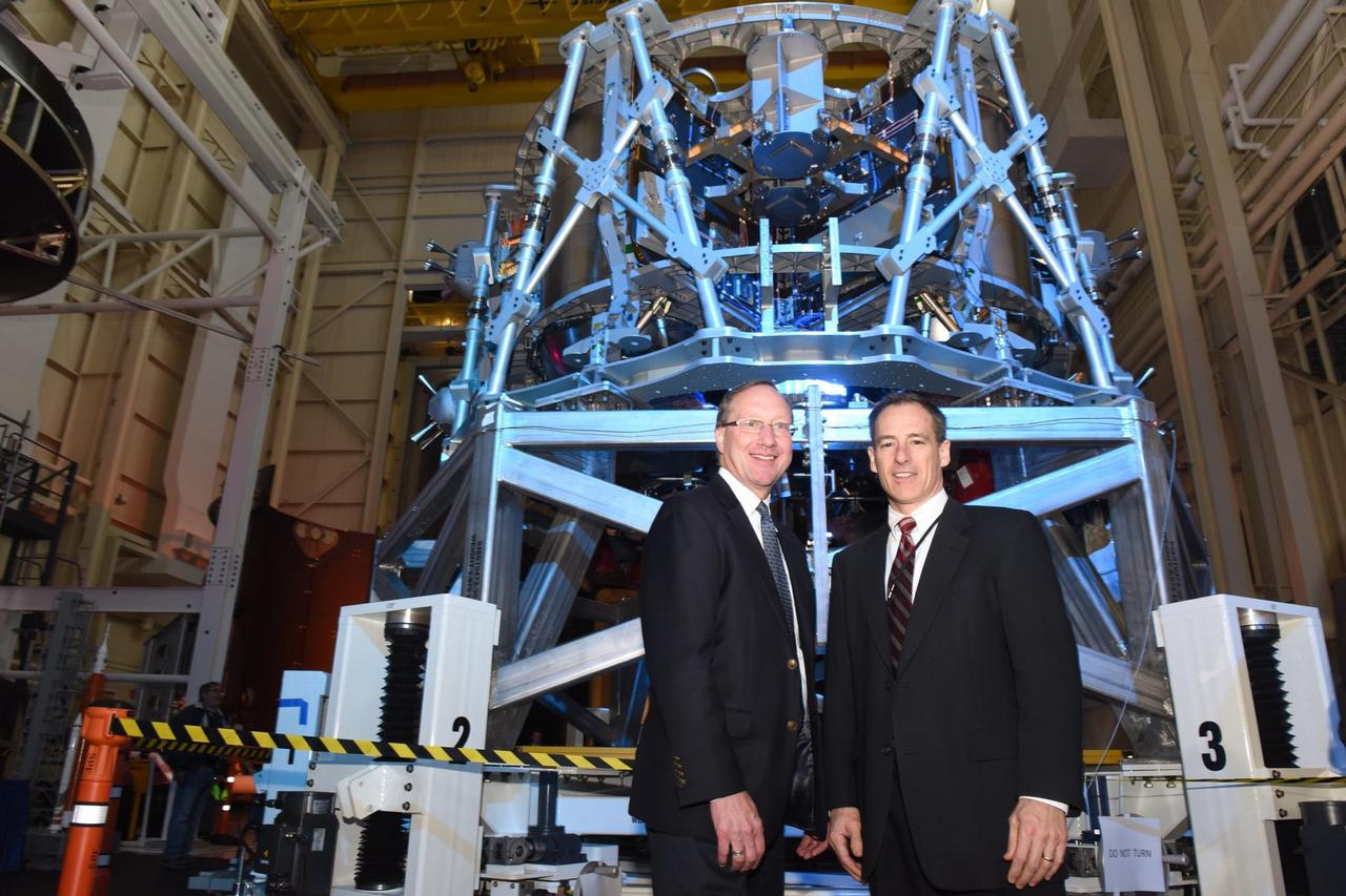 The European Service Module Structural Test Article at the Space Power Facility at NASA Glenn Research Center's Neil A. Armstrong Test Facility (formerly Plum Brook Station) on Nov. 30, 2015.