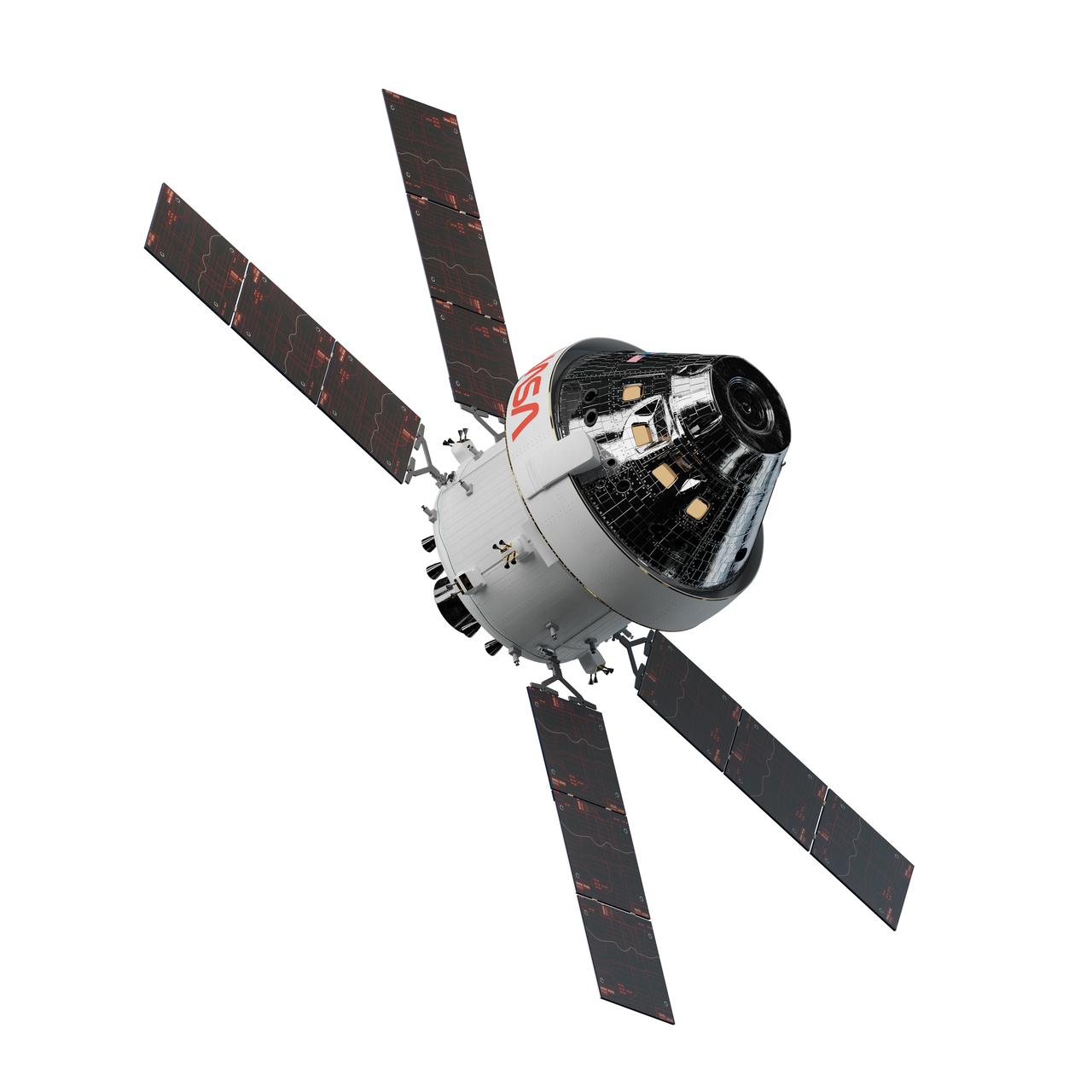 Artist's rendering of the Orion Artemis I spacecraft.