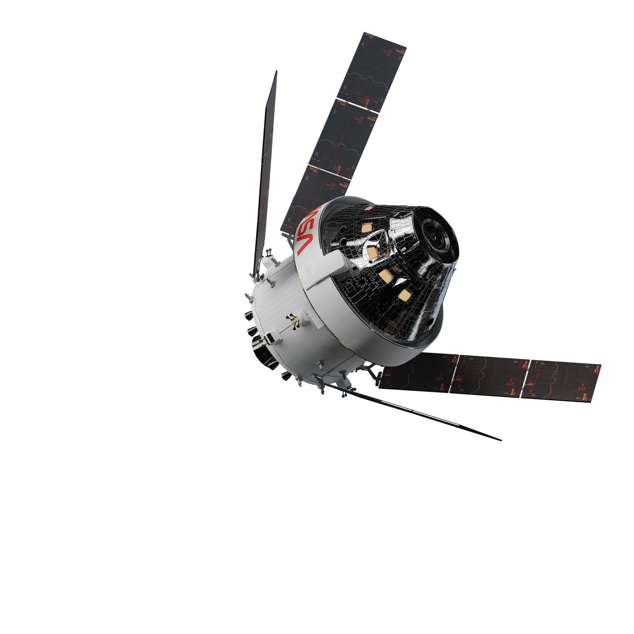 Artist's rendering of the Orion Artemis I spacecraft.