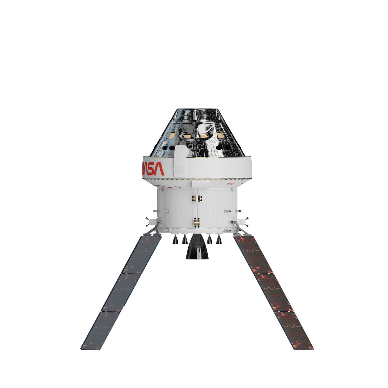 Artist's rendering of the Orion Artemis I spacecraft.