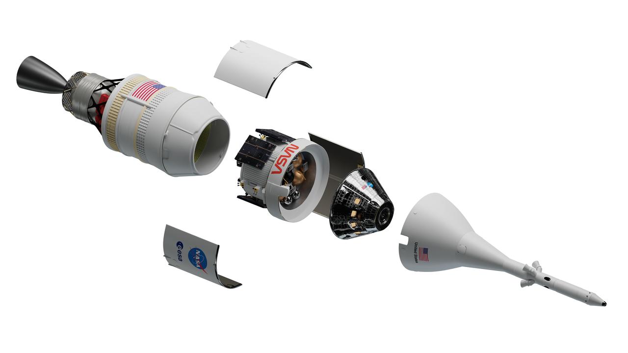 Artist's rendering of the Orion Artemis I spacecraft.