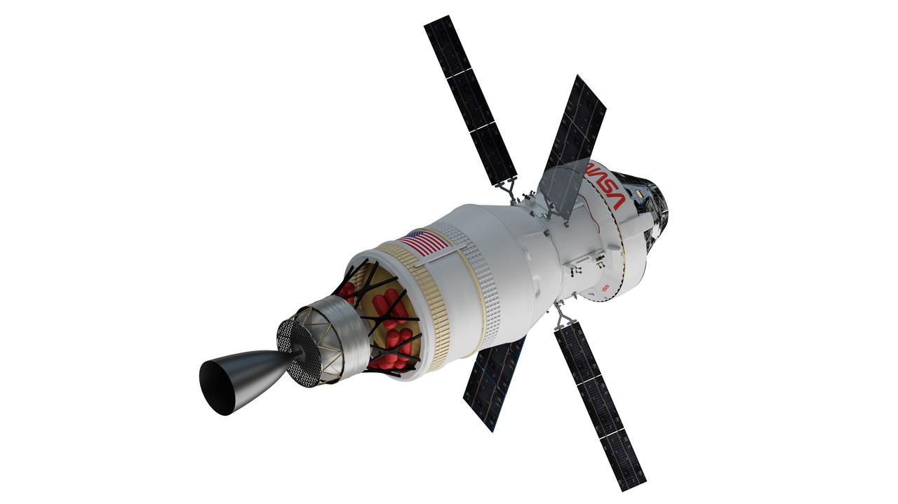 Artist's rendering of the Orion Artemis I spacecraft.