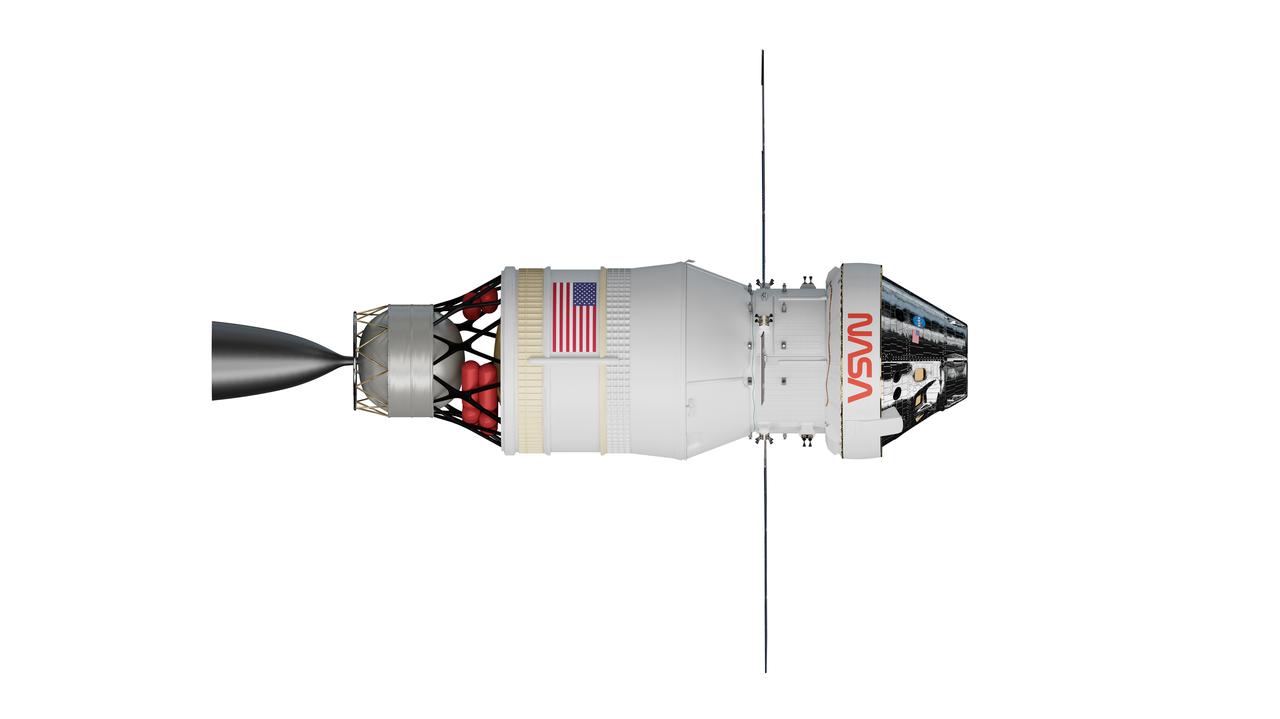 Artist's rendering of the Orion Artemis I spacecraft.