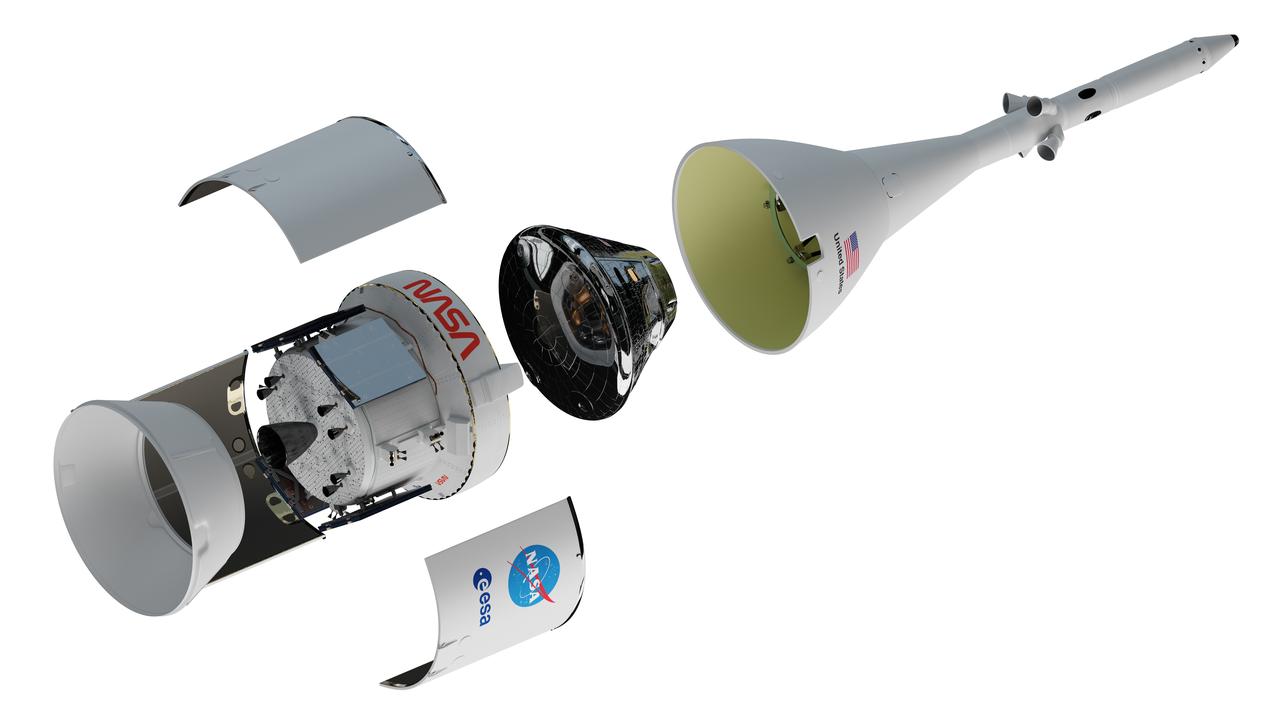 Artist's rendering of the Orion Artemis I spacecraft.