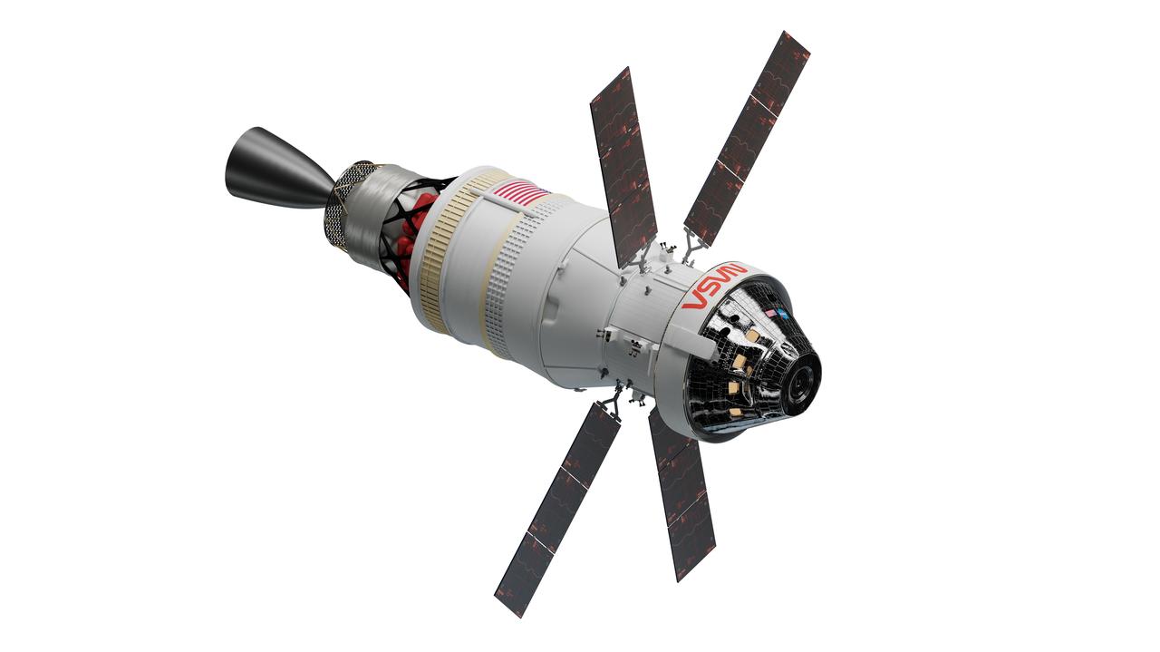 Artist's rendering of the Orion Artemis I spacecraft.
