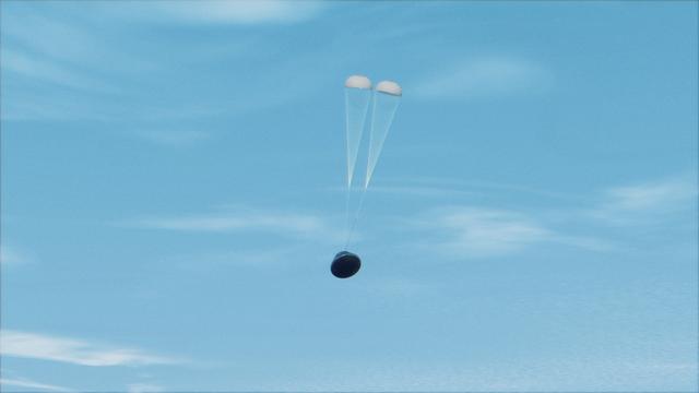 NASA image: Artemis I artist's concept - parachutes