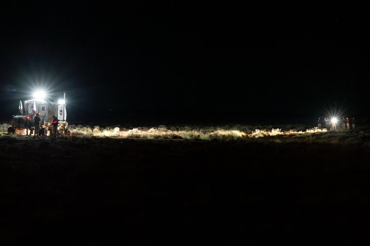 The Desert Research and Technology Studies (DesertRATS) is one of NASA’s analog missions to test hardware and operational scenarios in a remote environment with geographic similarities to the Moon and Mars. In October 2022, NASA evaluated rover design and operations, communications with the Mission Control Center and a Science Evaluation Room at NASA’s Johnson Space Center in Houston. A key element of the DesertRATS analog is the pressurized rover, a capability that is planned for astronaut surface exploration at the Moon and Mars. NASA has a study agreement with the Japan Aerospace Exploration Agency (JAXA) for development of the Artemis pressurized rover, and JAXA representatives  joined NASA at DesertRATS.