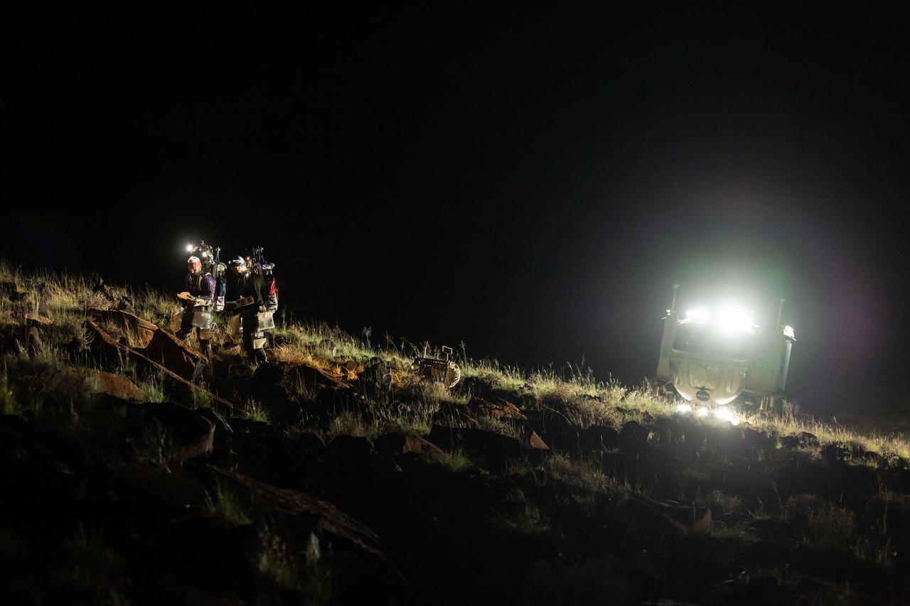 The Desert Research and Technology Studies (DesertRATS) is one of NASA’s analog missions to test hardware and operational scenarios in a remote environment with geographic similarities to the Moon and Mars. In October 2022, NASA evaluated rover design and operations, communications with the Mission Control Center and a Science Evaluation Room at NASA’s Johnson Space Center in Houston. A key element of the DesertRATS analog is the pressurized rover, a capability that is planned for astronaut surface exploration at the Moon and Mars. NASA has a study agreement with the Japan Aerospace Exploration Agency (JAXA) for development of the Artemis pressurized rover, and JAXA representatives  joined NASA at DesertRATS.