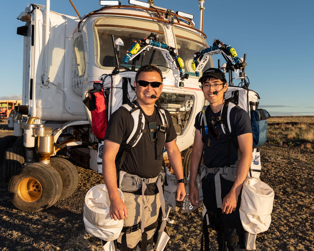 The Desert Research and Technology Studies (DesertRATS) is one of NASA’s analog missions to test hardware and operational scenarios in a remote environment with geographic similarities to the Moon and Mars. In October 2022, NASA evaluated rover design and operations, communications with the Mission Control Center and a Science Evaluation Room at NASA’s Johnson Space Center in Houston. A key element of the DesertRATS analog is the pressurized rover, a capability that is planned for astronaut surface exploration at the Moon and Mars. NASA has a study agreement with the Japan Aerospace Exploration Agency (JAXA) for development of the Artemis pressurized rover, and JAXA representatives  joined NASA at DesertRATS.