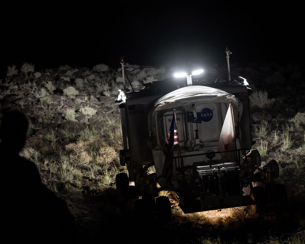 The Desert Research and Technology Studies (DesertRATS) is one of NASA’s analog missions to test hardware and operational scenarios in a remote environment with geographic similarities to the Moon and Mars. In October 2022, NASA evaluated rover design and operations, communications with the Mission Control Center and a Science Evaluation Room at NASA’s Johnson Space Center in Houston. A key element of the DesertRATS analog is the pressurized rover, a capability that is planned for astronaut surface exploration at the Moon and Mars. NASA has a study agreement with the Japan Aerospace Exploration Agency (JAXA) for development of the Artemis pressurized rover, and JAXA representatives  joined NASA at DesertRATS.