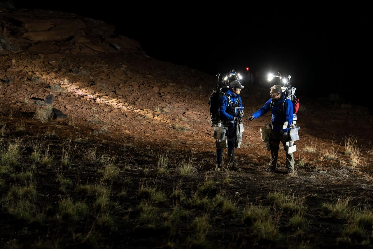 The Desert Research and Technology Studies (DesertRATS) is one of NASA’s analog missions to test hardware and operational scenarios in a remote environment with geographic similarities to the Moon and Mars. In October 2022, NASA evaluated rover design and operations, communications with the Mission Control Center and a Science Evaluation Room at NASA’s Johnson Space Center in Houston. A key element of the DesertRATS analog is the pressurized rover, a capability that is planned for astronaut surface exploration at the Moon and Mars. NASA has a study agreement with the Japan Aerospace Exploration Agency (JAXA) for development of the Artemis pressurized rover, and JAXA representatives  joined NASA at DesertRATS.
