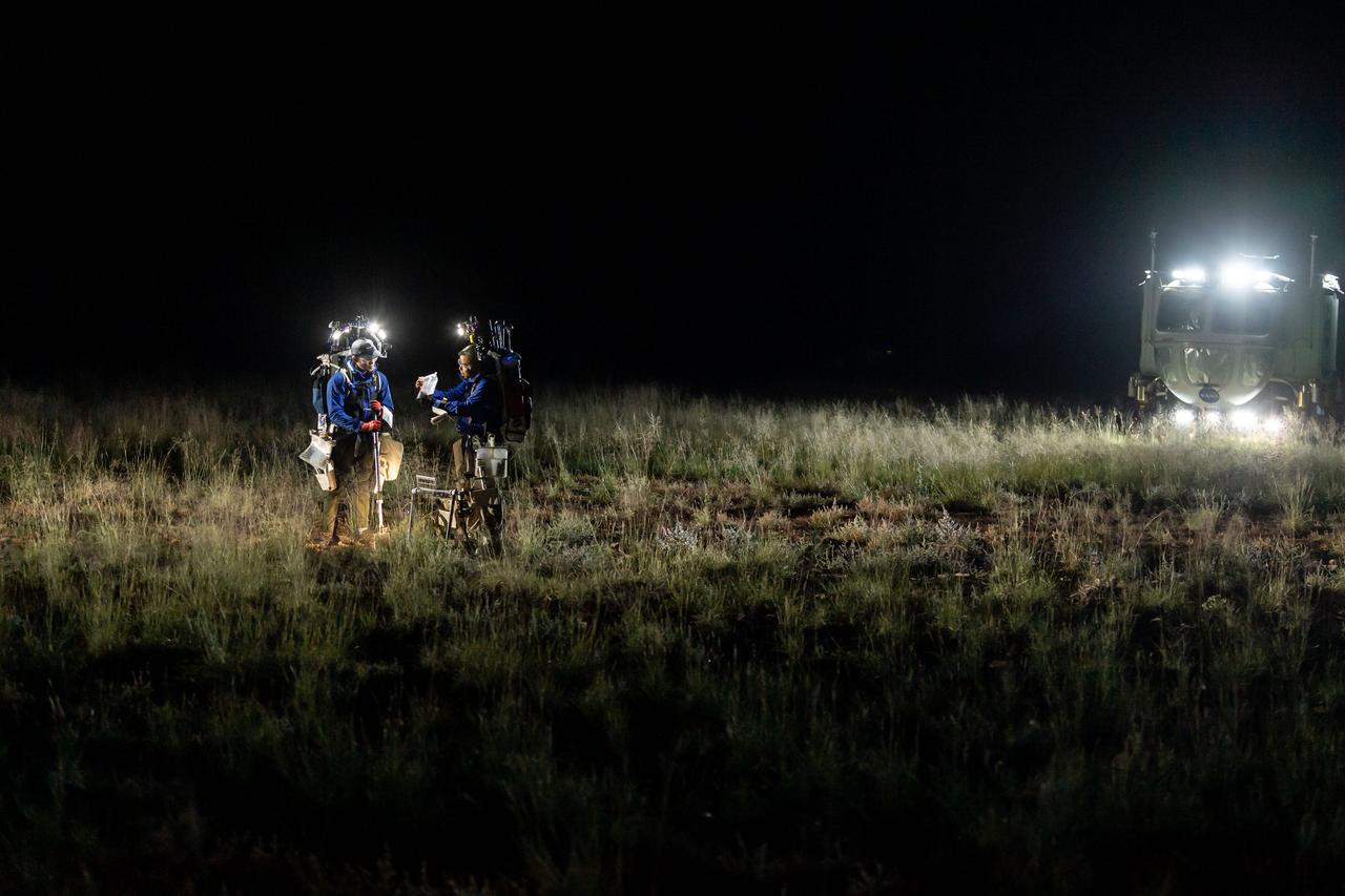The Desert Research and Technology Studies (DesertRATS) is one of NASA’s analog missions to test hardware and operational scenarios in a remote environment with geographic similarities to the Moon and Mars. In October 2022, NASA evaluated rover design and operations, communications with the Mission Control Center and a Science Evaluation Room at NASA’s Johnson Space Center in Houston. A key element of the DesertRATS analog is the pressurized rover, a capability that is planned for astronaut surface exploration at the Moon and Mars. NASA has a study agreement with the Japan Aerospace Exploration Agency (JAXA) for development of the Artemis pressurized rover, and JAXA representatives  joined NASA at DesertRATS.