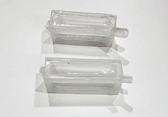 jsc2022e083568 (11/2/2022) --- An example of the silicone skins that will contain and shape the liquid extrusion process during the MIT Space Exploration Initiative Extrusion experiment in orbit. Image and sample production courtesy of Rapid Liquid Printing.