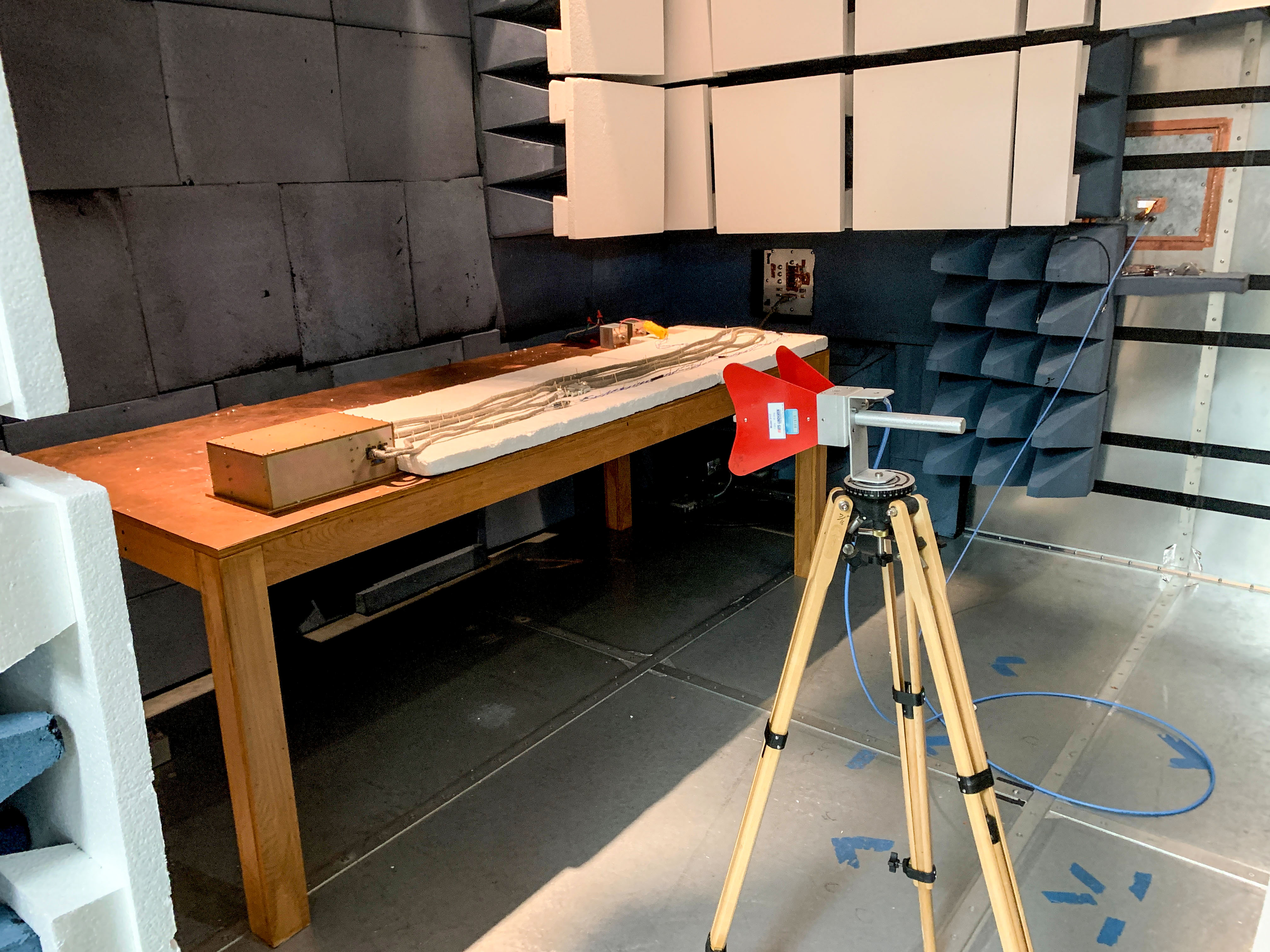 jsc2022e084484 (11/2/2022) --- A preflight view if the Space Test Program-Houston 9-Neutron Radiation Detection Instrument (STP-H9-NeRDI) during electromagnetic interference testing. Image courtesy of U.S. Naval Research Laboratory.