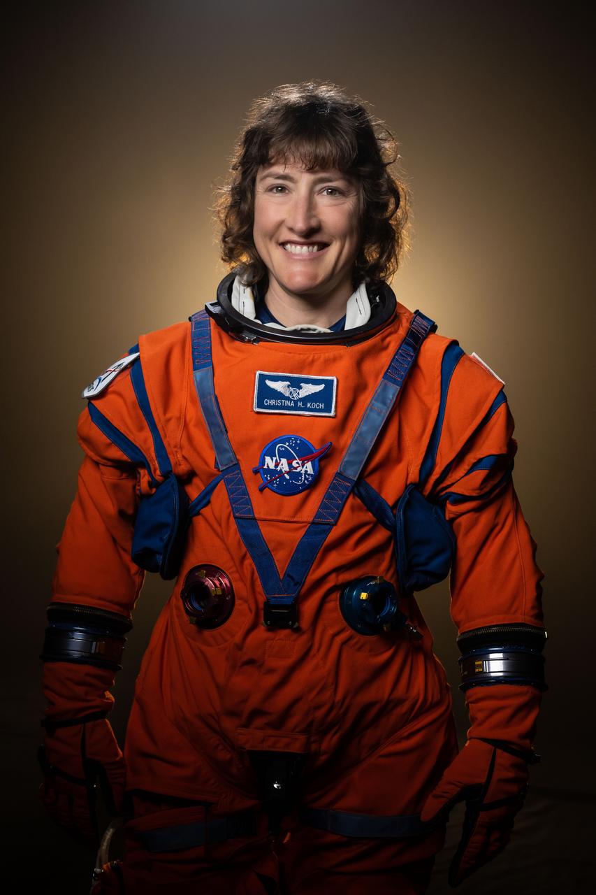  NASA Astronaut Christina Hammock Koch will be making her second flight to space on the Artemis II mission, serving as a mission specialist. Koch served as flight engineer aboard the space station for Expedition 59, 60, and 61. Koch set a record for the longest single spaceflight by a woman with a total of 328 days in space and participated in the first all-female spacewalks.  Photographer: Robert Markowitz