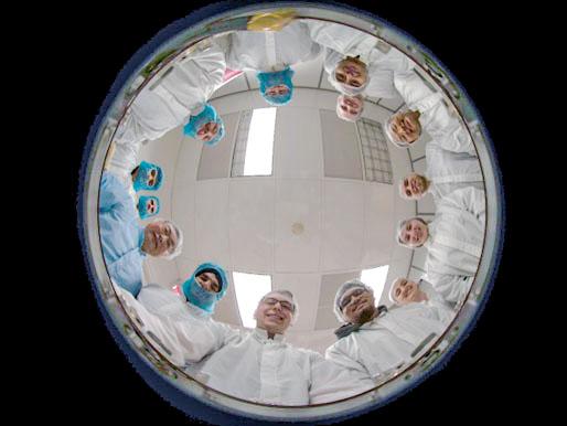 jsc2023e030776 (5/30/2023) --- The student team members who developed ESSENCE as photographed by the wide-angle lens camera installed in the CubeSat. This photo was taken during a camera test in the lab via ground station by radio link. Image courtesy of Nanoracks LLC.